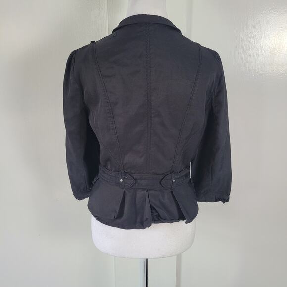 White House Black Market	Size	6 Black Button Jacket Silver Button Detail - Picture 3 of 9